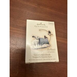 Hallmark Keepsake Nature's Sketchbook Rabbit Bird Christmas‎ Ornament 2007 VGUC